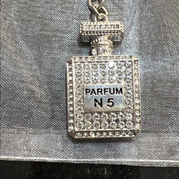 unbranded Accessories - Silver Parfum N5 Bottle Keychain - Women's Key & Card Holder Accessory